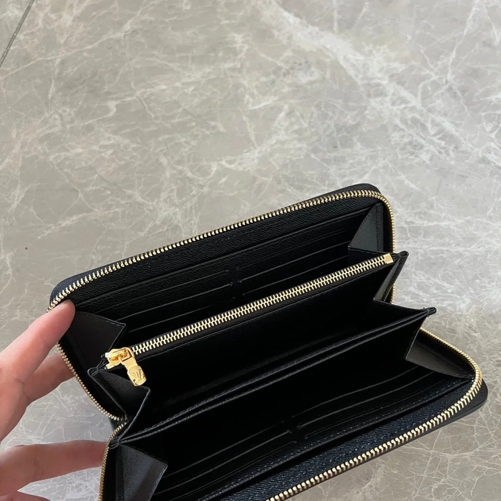 Louis Vuitton Black and Tan Monogram Wallet